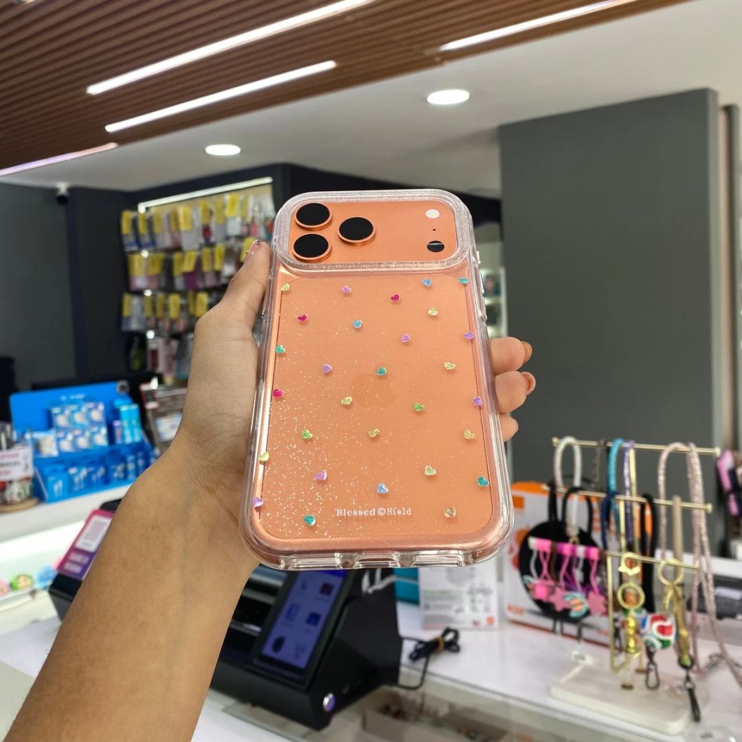 Funda Transparente Con Brillos Para iPhone