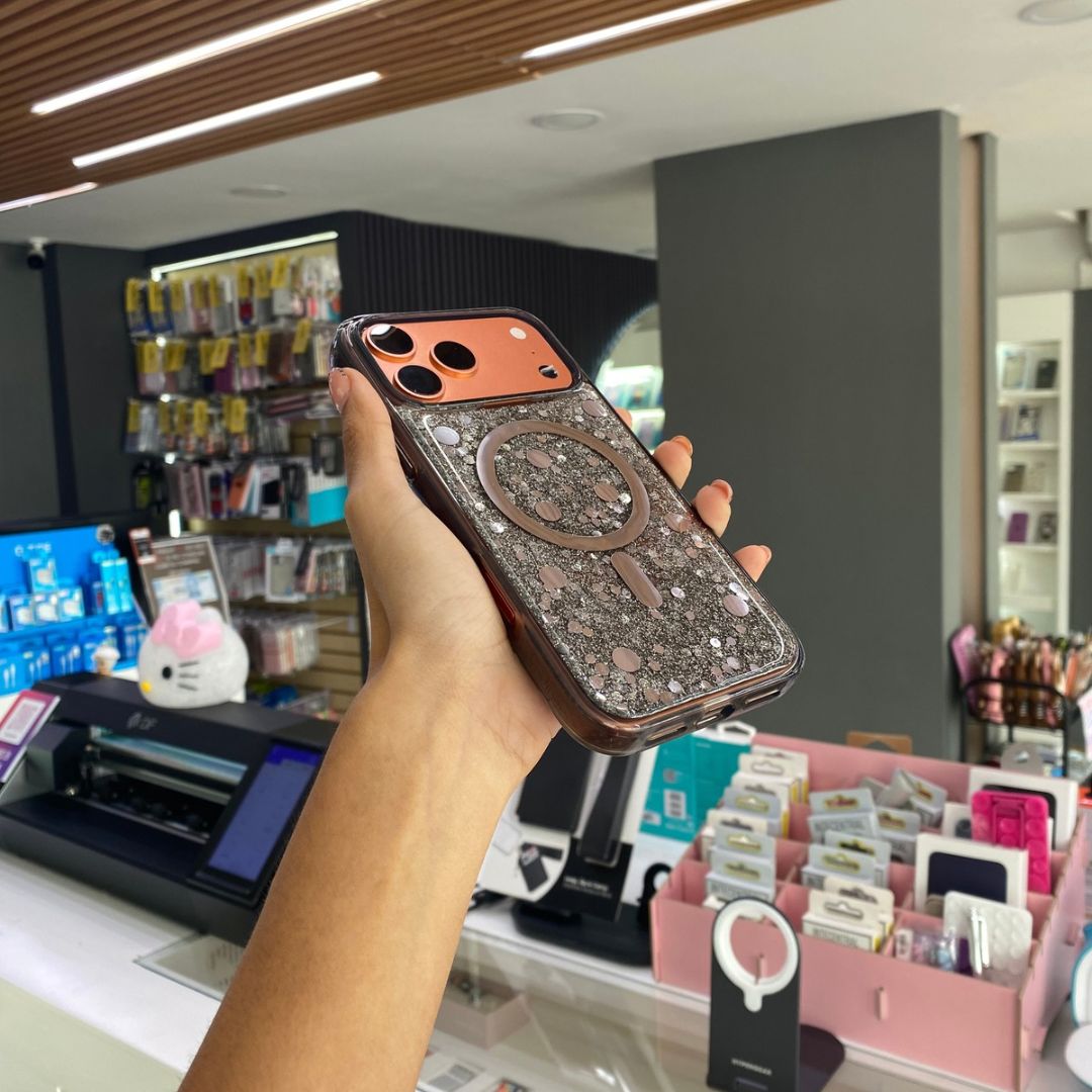 Funda Glitter Magnética Para iPhone 17 Pro Max