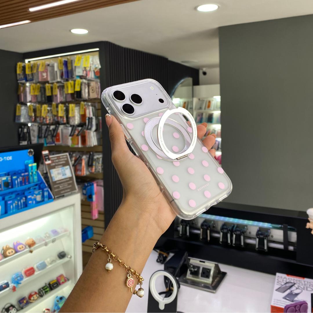Funda Diseño Lunares Soporte Magsafe Para iPhone 17Pro Max