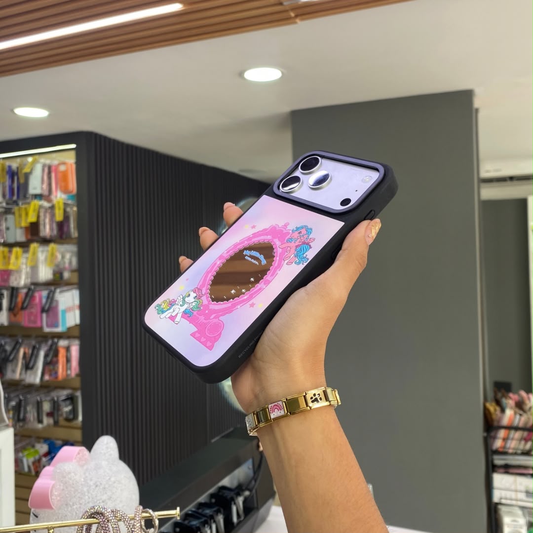 Funda Con Espejo Diseño Unicornio Para iPHONE 17ProMax