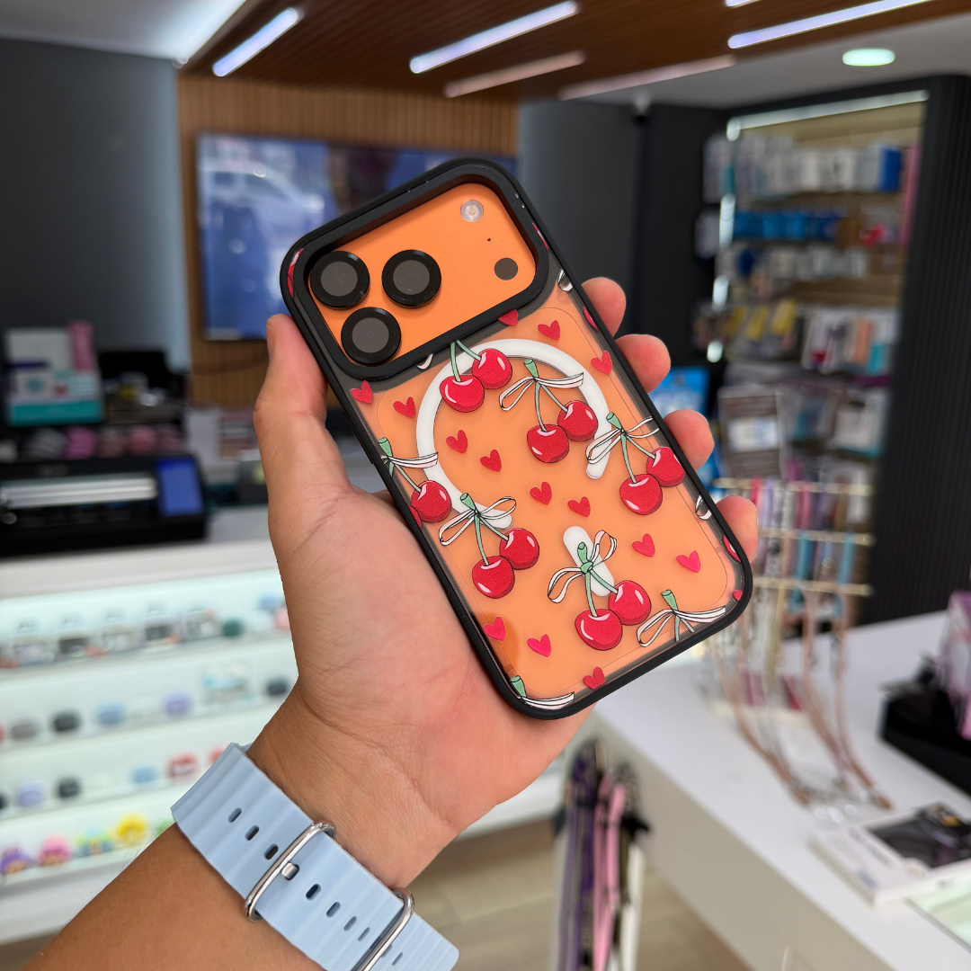 Funda Para iPhone cerezas 2 en 1