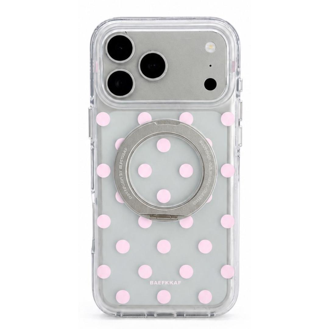 Funda Diseño Lunares Soporte Magsafe Para iPhone 17Pro Max