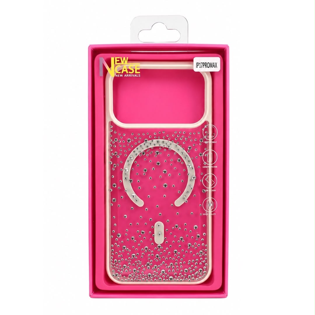 Funda Con Brillos Magsafe Para iPhone 17ProMax