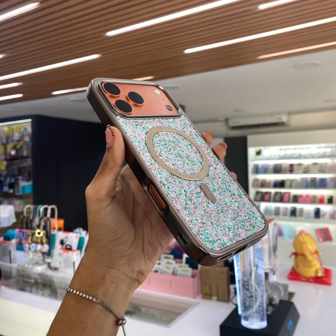 Funda Glitter Multicolor Con Magsafe Para iPhone