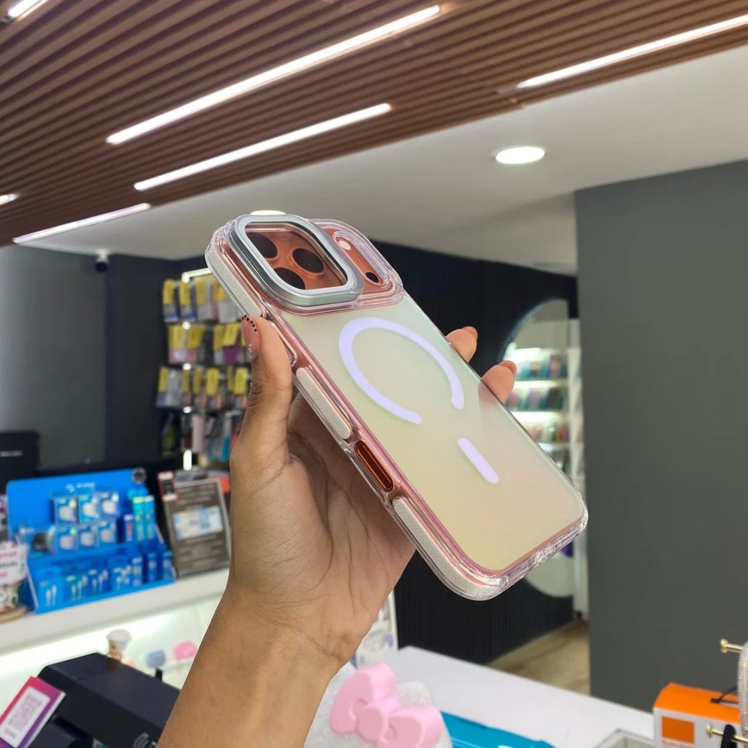 Funda Tornasol Con Soporte En Camara Para iPhone