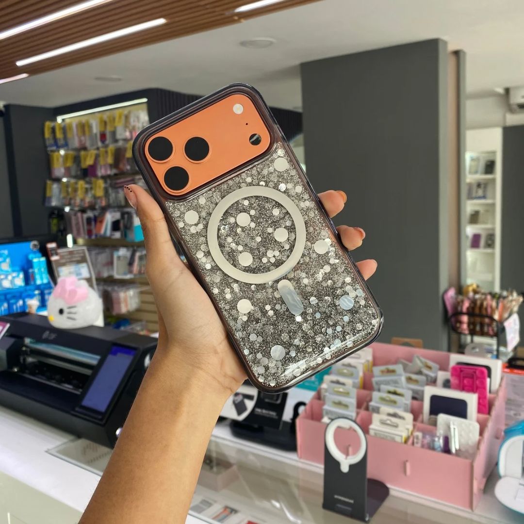 Funda Glitter Magnética Para iPhone 17 Pro Max