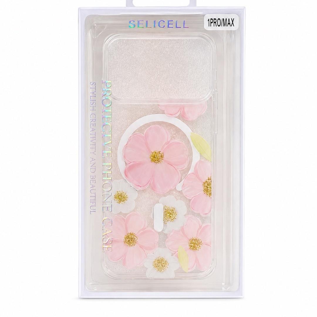 Funda Floral Transparente Para iPhone