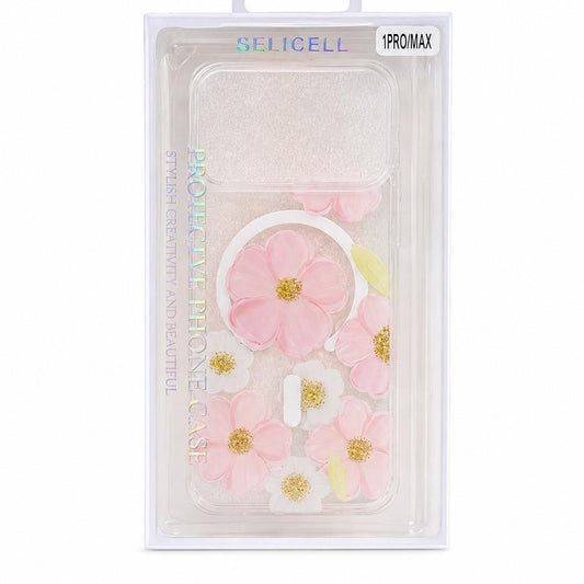 Funda Floral Transparente Para iPhone
