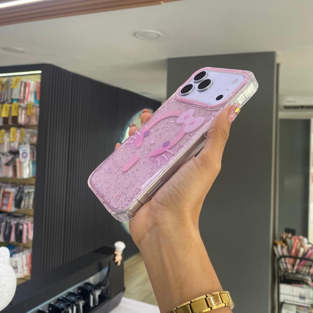Funda Rosa Kawaii Con Magsafe Para iPhone