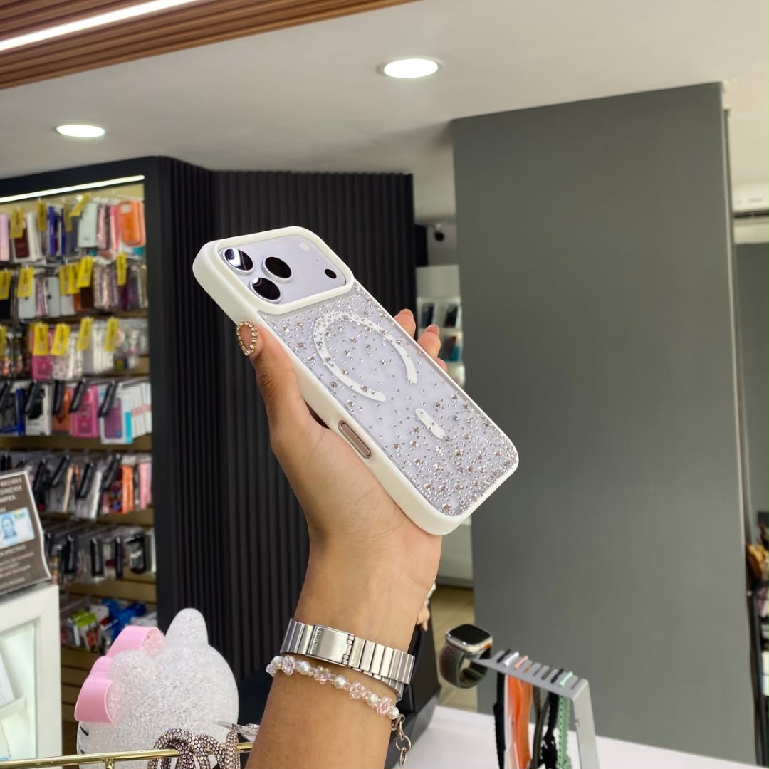 Funda Con Brillos Magsafe Para iPhone 17ProMax