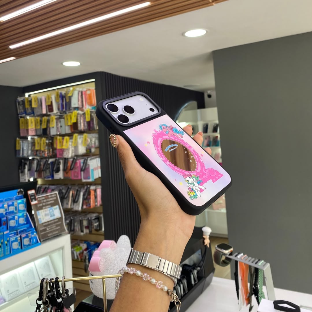 Funda Con Espejo Diseño Unicornio Para iPHONE 17ProMax